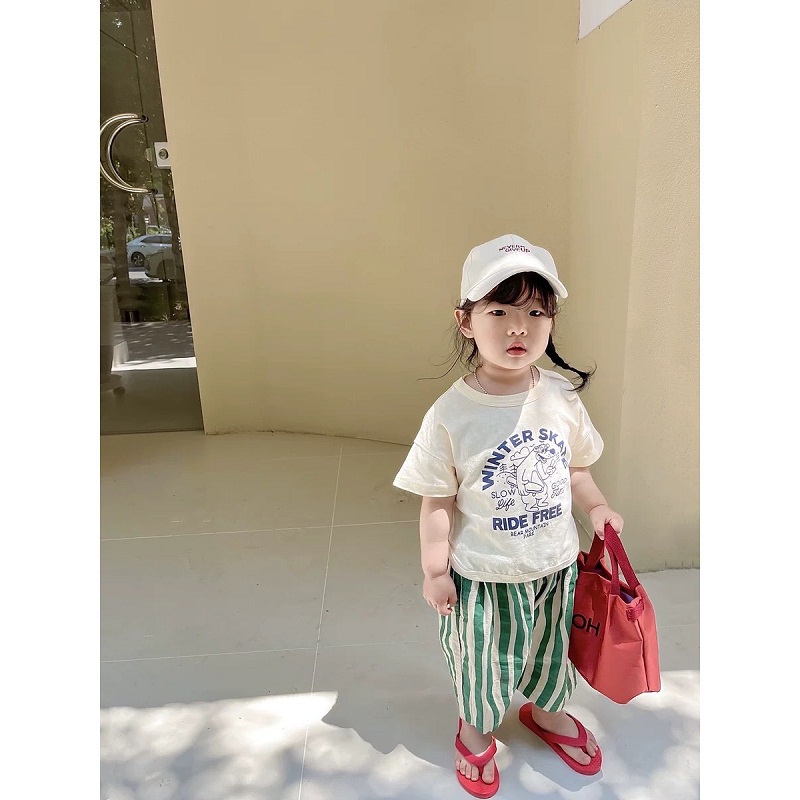 ÁO THUN PHONG CÁCH  HÀN QUỐC WINTER 212 CHO BÉ GÁI VÀ BÉ TRAI FORM CHUẨN