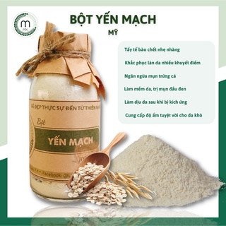 Bột Yến Mạch đắp mặt nạ nguyên chất Mộc dưỡng ẩm trắng da se khít lỗ chân lông từ thiên nhiên 100ml handmade