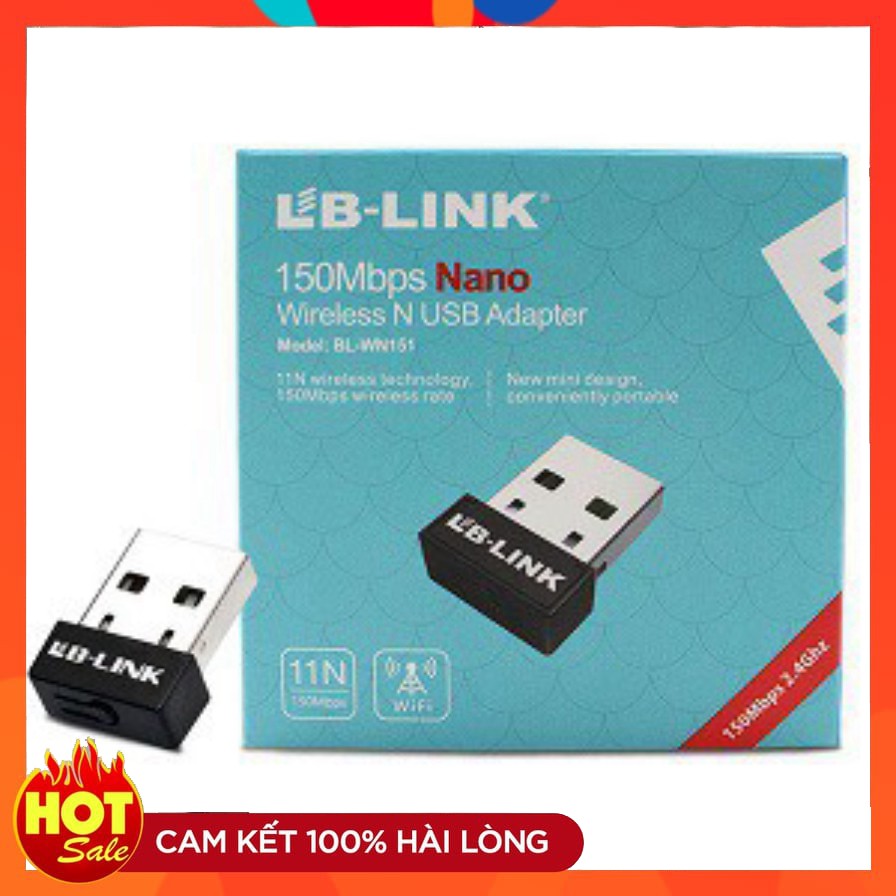 LB LINK - USB Wifi Nano tốc độ 150Mbps, sóng siêu khỏe