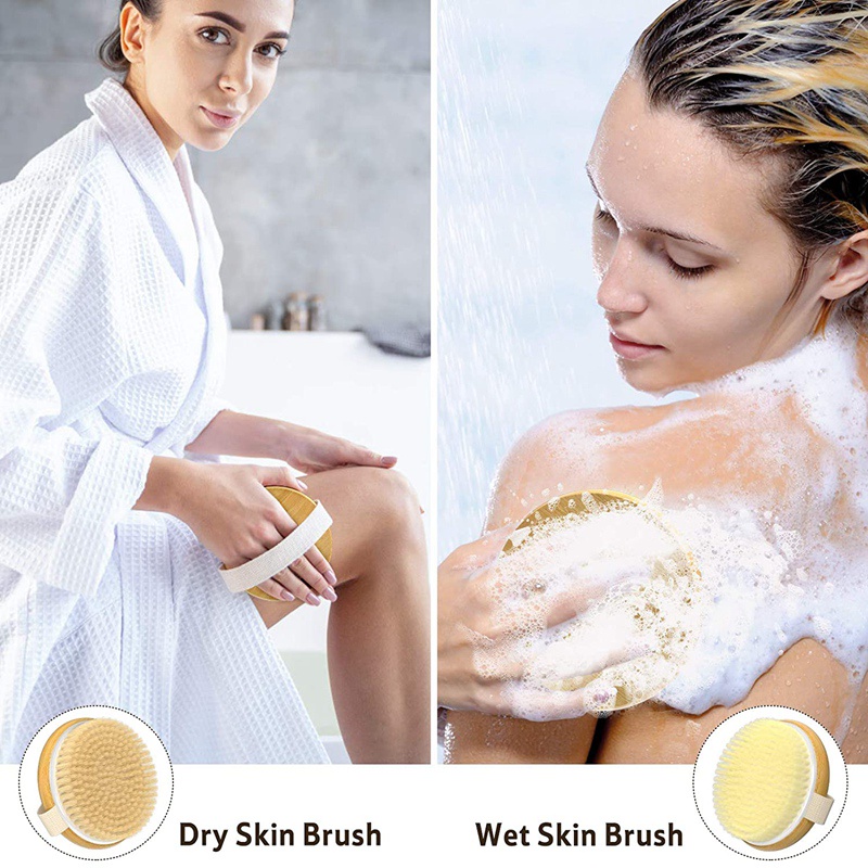 1 Bàn Chải Tắm Khô Và Ướt Mềm Mại Cho Cellulite Và Lymphatic