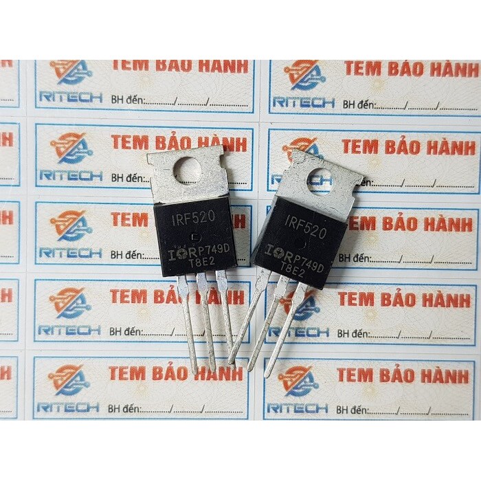 [Combo 5 con] IRF520 Mosfet Kênh-N 100V/10A TO-220