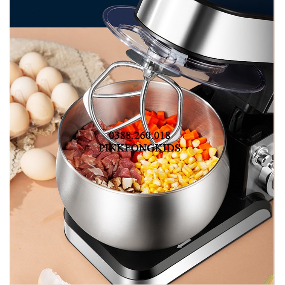 Máy Trộn Bột Cao Cấp - Chuẩn Châu Âu , Công Suất lớn 5.5 LÍT - 1200W | Thân thép không rỉ chắc chắn - Bảo hành 6 tháng