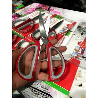 kéo lưỡi inox cán đỏ, kéo đa năng bén tốt, kéo inox