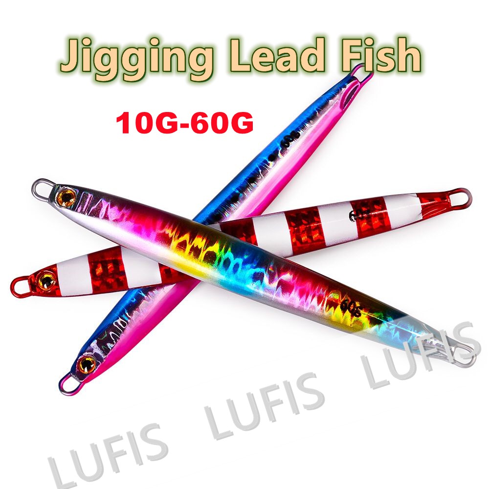 jigging Mồi Câu Cá Giả 10g - 60g Có 10 Màu Fishing lure NoBrand