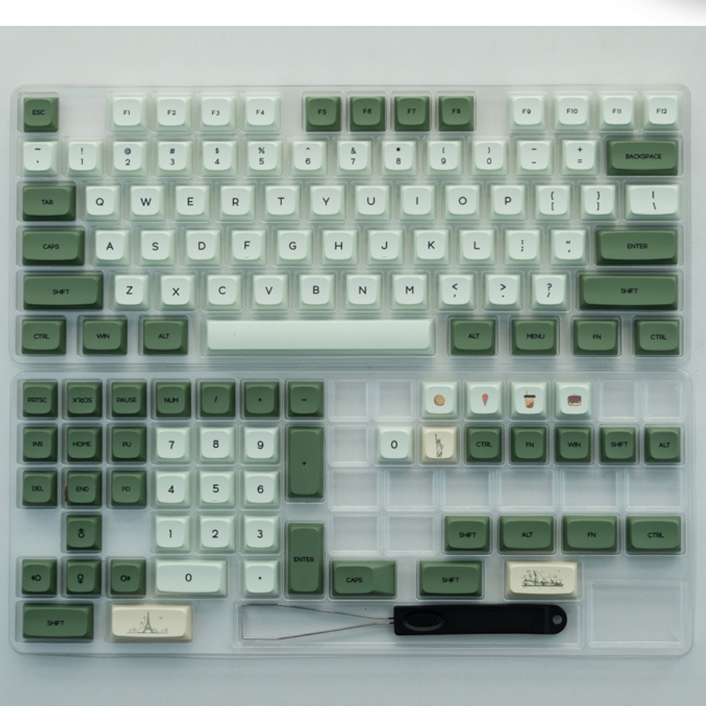 Bộ keycap pbt xda Matcha 124 phím nút bàn phím cơ - Kicap