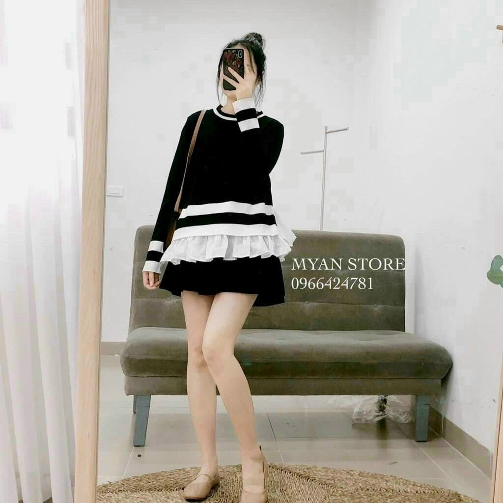 Áo Bầu Thu Đông Đuôi cá Chất Cotton