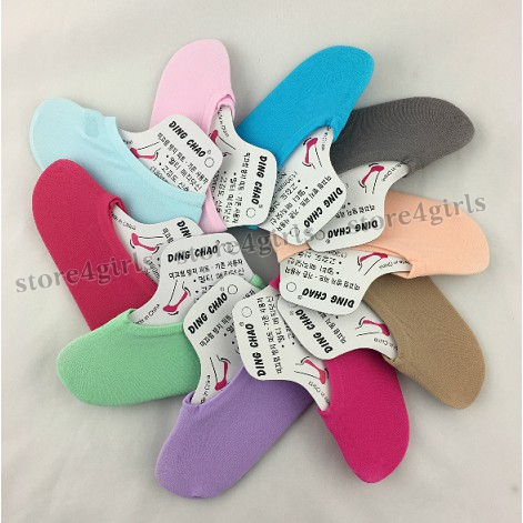 Combo 10 Tất Vớ Trơn Không Cổ - Mang Giày Búp Bê ( Trắng Đen Nude )