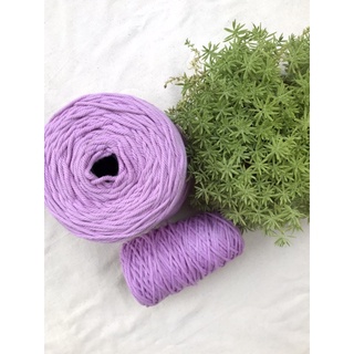Dây thừng đan Macrame màu Tím hoa cà sợi xoắn 3.5mm, 5mm