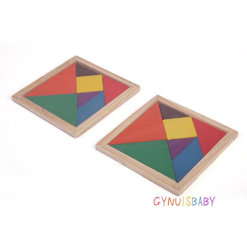 Bộ Đồ Chơi Xếp Hình Bằng Gỗ Rèn Luyện Trí Não Cho Bé
