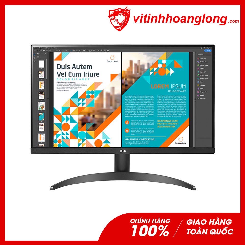 Màn hình máy tính LG 23.8 Inch 24QP500-B QHD 2K 75Hz AMD Freesync HDR10 sRGB 99%  thiết kế đồ họa