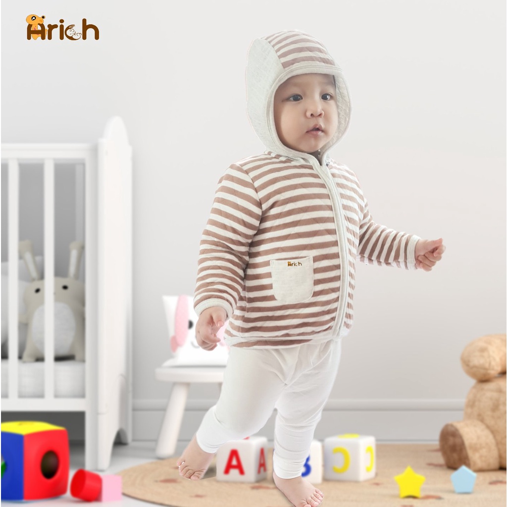 Áo khoác chần bông vải sợi tre cao cấp Arich sizs 9M-4Y