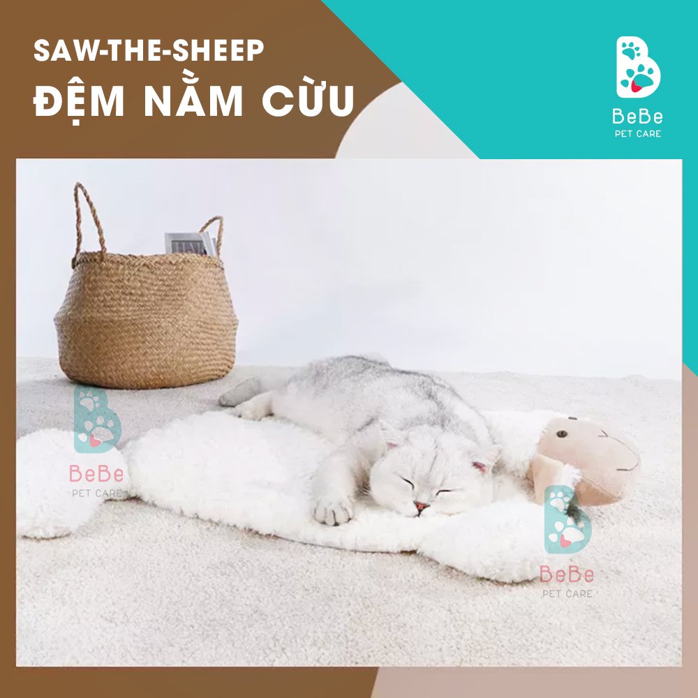 [Siêu Xinh] Đệm Nằm Hình Cừu Êm Ái Cho Thú Cưng - 4 Mùa Ấm Áp Yêu Thương
