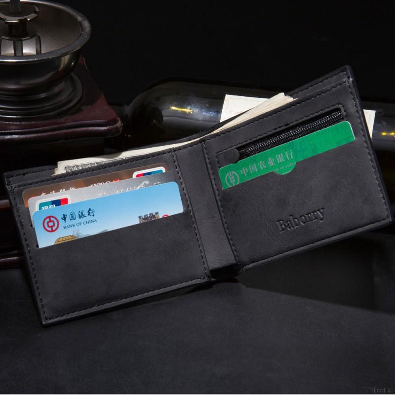 Ví da ngắn kiểu dáng sang trọng tiện dụng dành cho nam