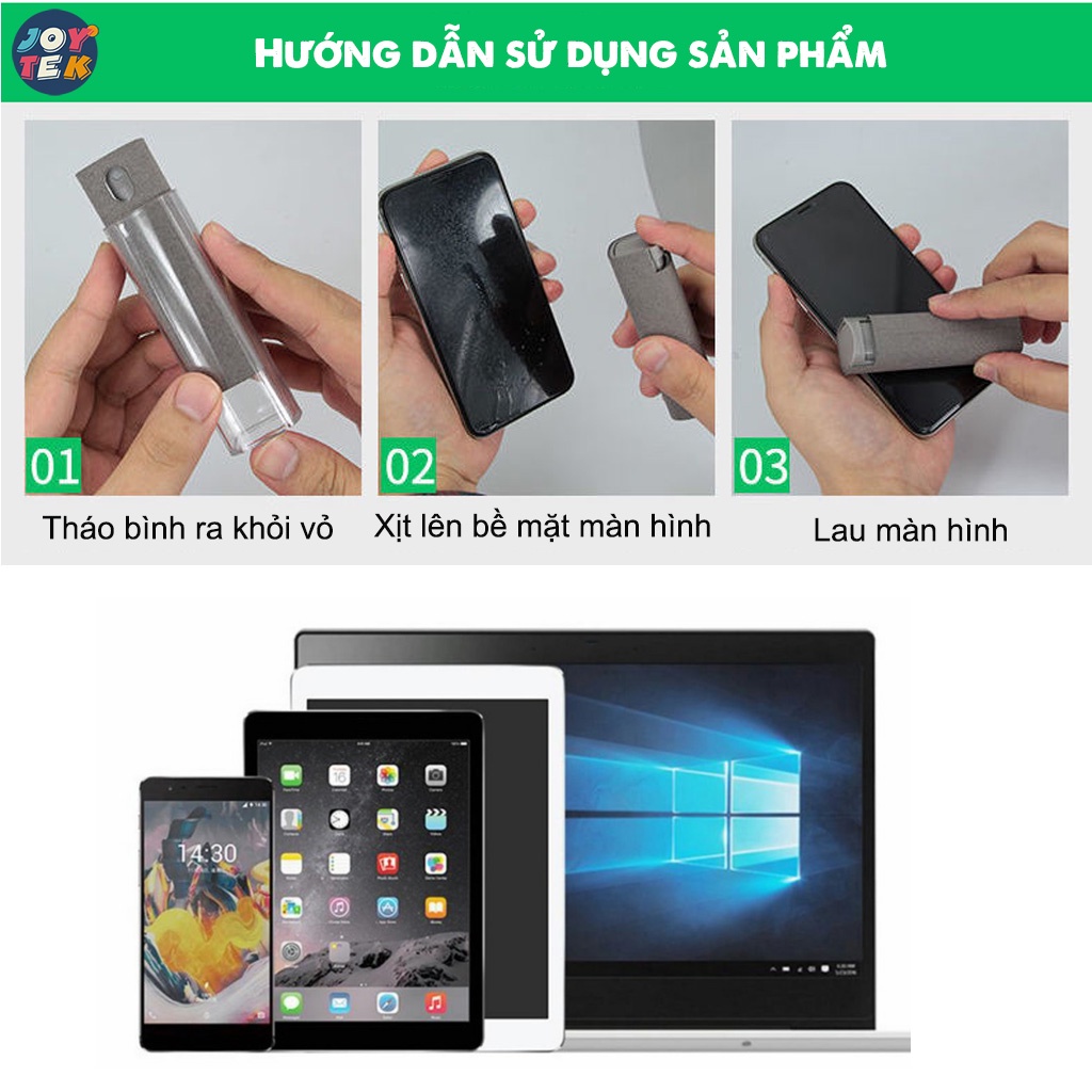 Bình Xịt Vệ Sinh Làm Sạch Màn Hình Điện Thoại/Máy Tính Bảng/Laptop Tiện Dụng Có Thể Tái Sử Dụng- Joytek