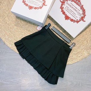 Chân váy 2 tầng phối ly đen