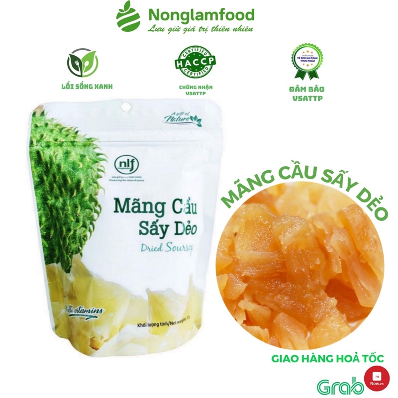 Mãng cầu sấy dẻo Nông Lâm Food đồ ăn vặt giảm cân đẹp da 100% Từ Thiên Nhiên Tăng cường hệ thống miễn dịch của cơ thể.