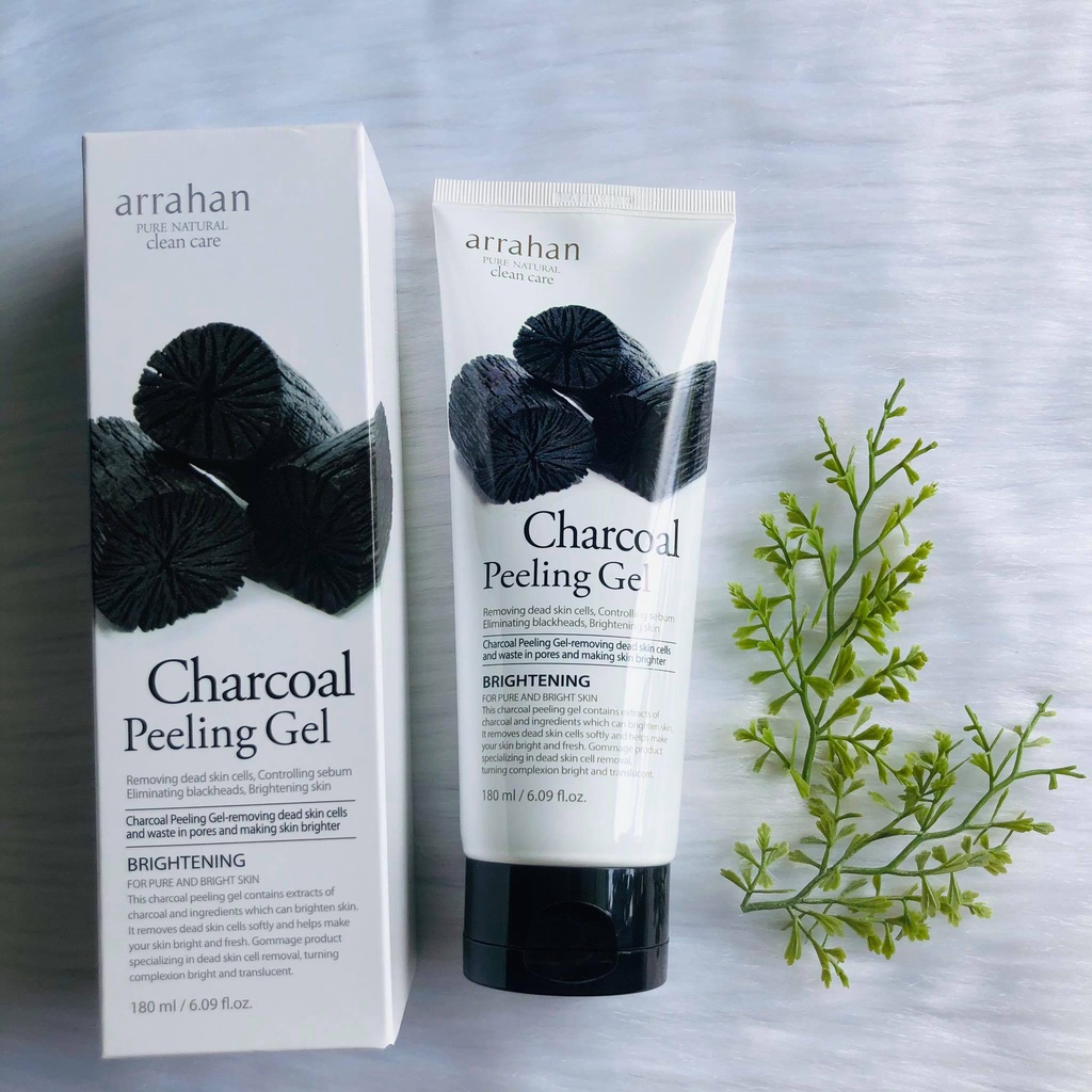 (Chính hãng) Tẩy da chết Arrahan Charcoal Peeling Gel 180ml - Than hoạt tính