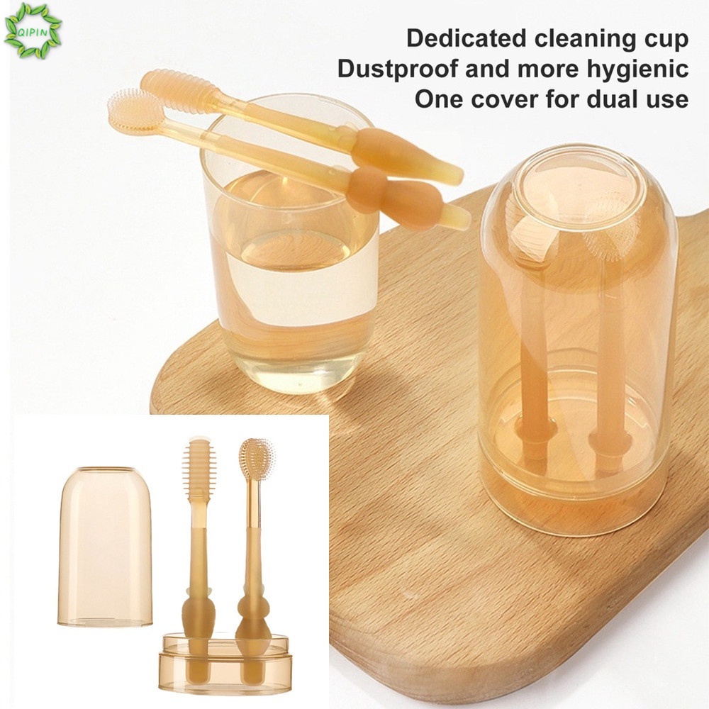 Bộ bàn chải đánh răng cho bé 0-1 tuổi chất liệu thân thiện với môi trường