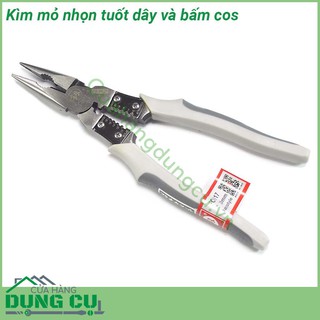 Kìm mỏ nhọn tuốt dây bấm cos