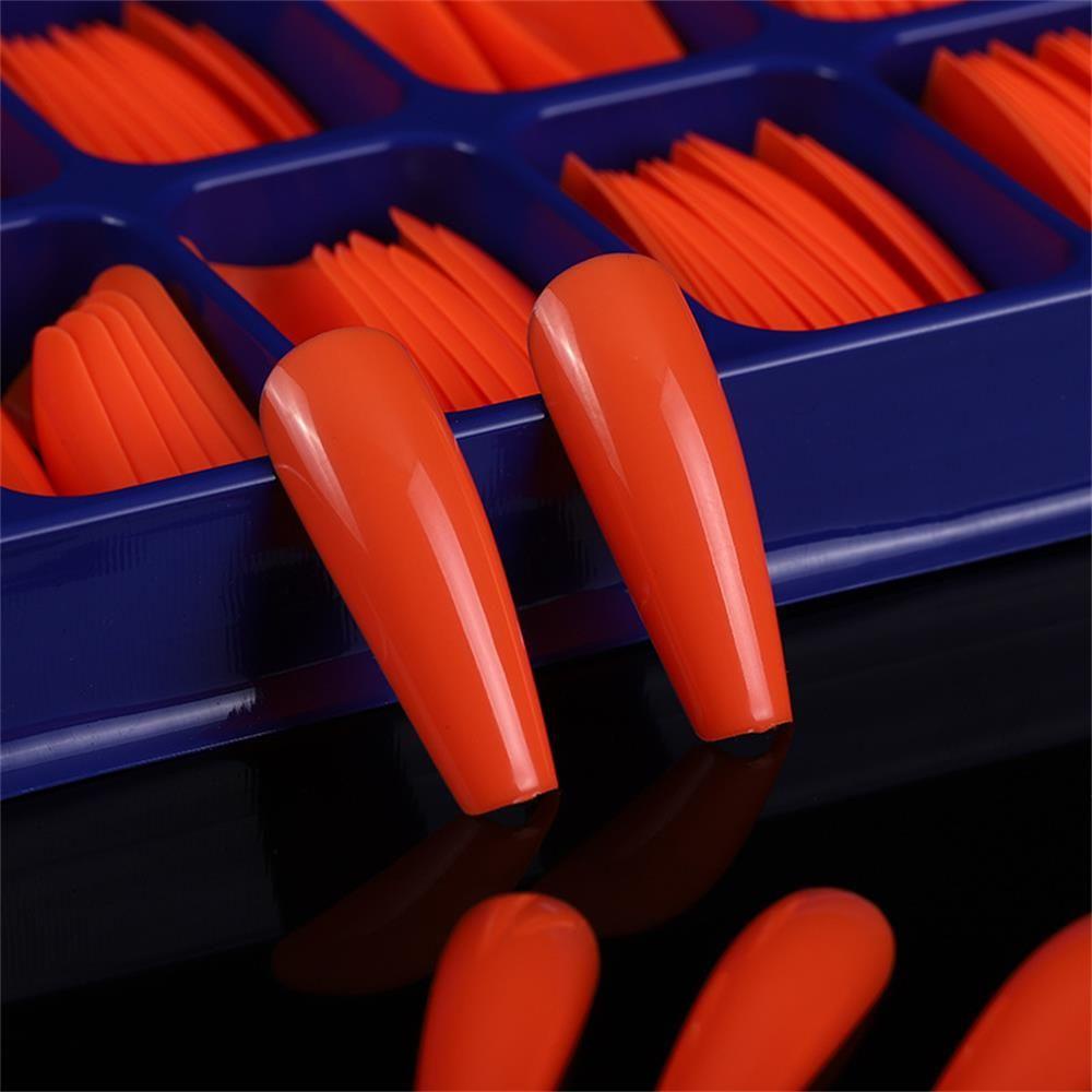 SOFTNESS Bộ 100 Móng Tay Giả Màu Kẹo Ngọt Ốp