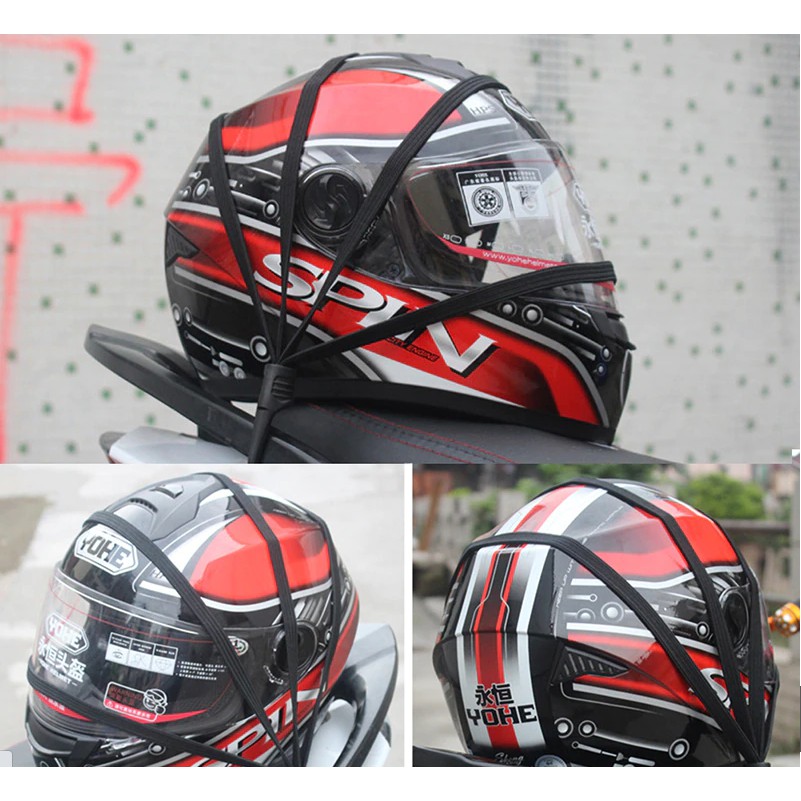 Móc Treo Đồ Xe Máy Moto Cường Lực Có Thể Thu Vào Mũ Bảo Hiểm Hành Lý Thun Dây Dây Đeo