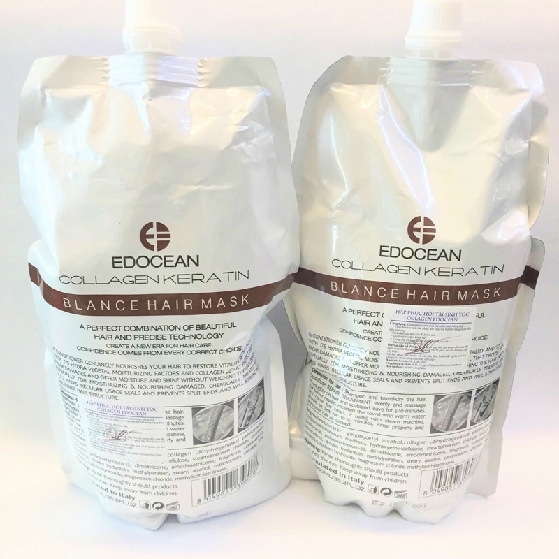Kem Ủ Hấp Tóc Collagen Keratin Edocean 1000ml - Chính Hãng, Siêu Phục Hồi
