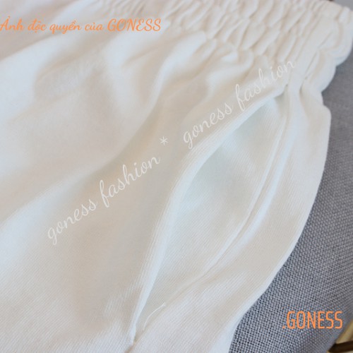 Quần sooc nữ Goness cạp chun chất đũi mềm dáng thể thao cho phái đẹp QS009 | BigBuy360 - bigbuy360.vn