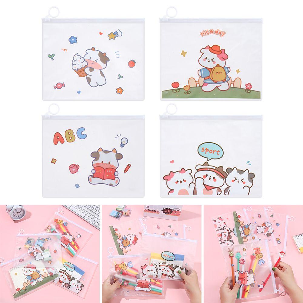 PISTA Túi Đựng Bút Chống Thấm Nước Họa Tiết Hoạt Hình Dễ Thương