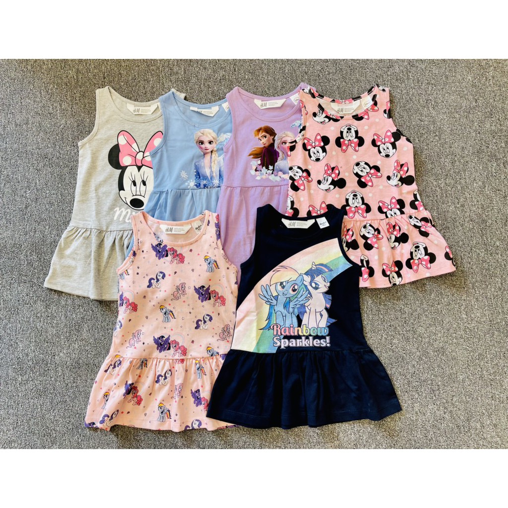Váy sát nách cotton mềm mát dành cho bé gái