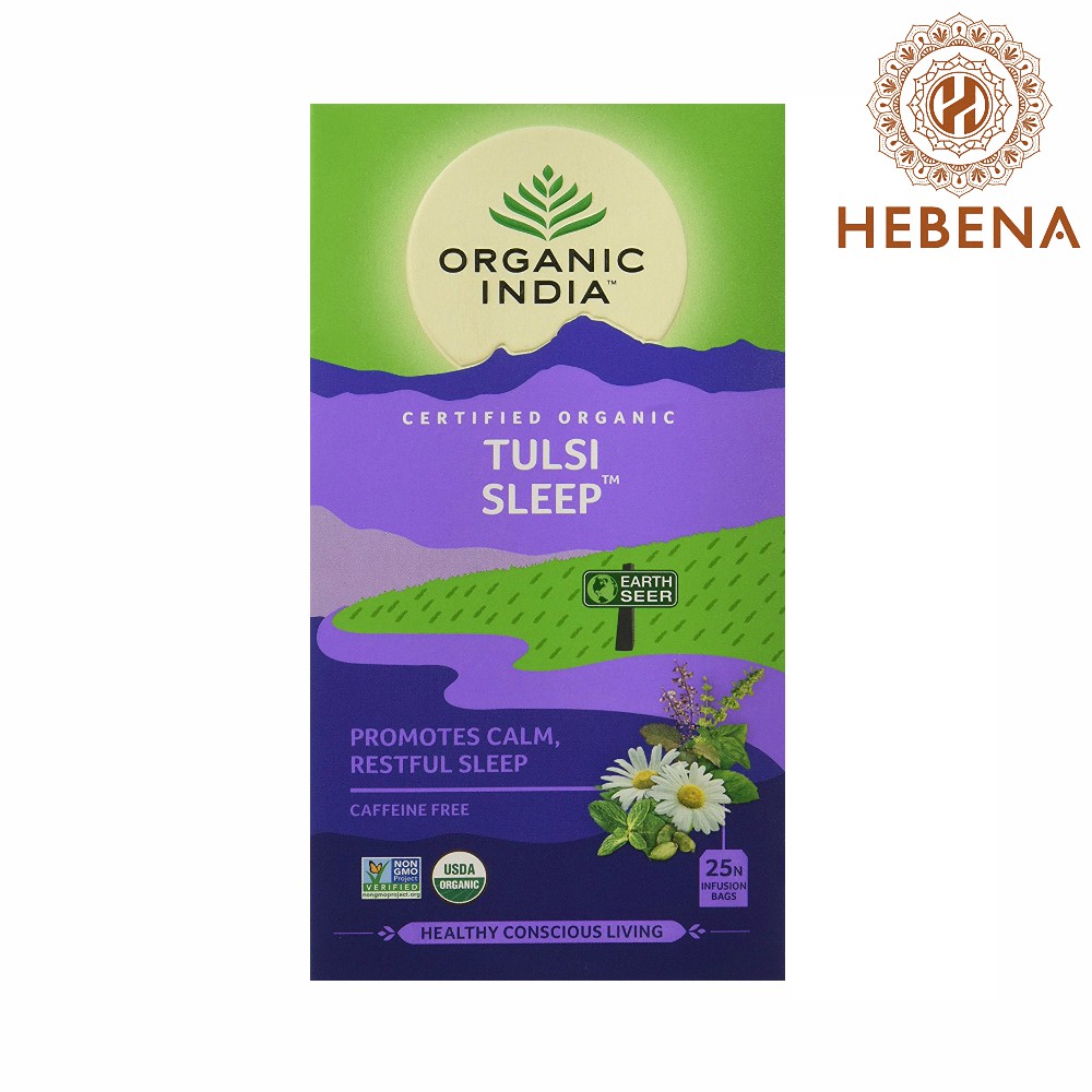 Trà tulsi cải thiện giấc ngủ - Organic India Tulsi Sleep - hebenastore