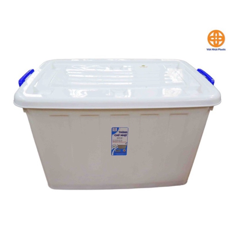 Thùng Nhựa Vuông Đựng Đồ Đa Năng Có Bánh Xe Việt Nhật 30L / 55L/ 75L/85L/90L
