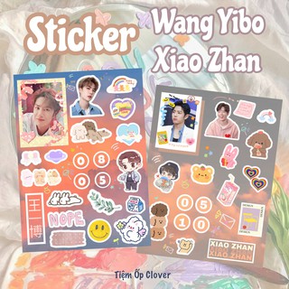 Hình dán Tiêu Chiến & Vương Nhất Bác deco ốp điện thoại xinh xẻoo_Tiệm Ốp Clover