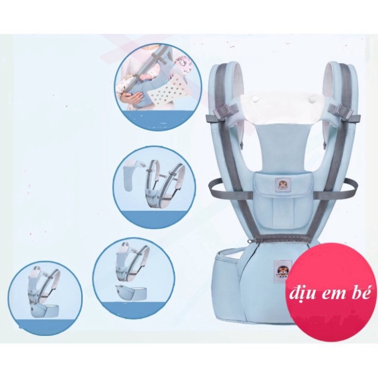 địu em bé chống gù lưng có thể tháo rời dỡ bé nằm Babyjoy Mart