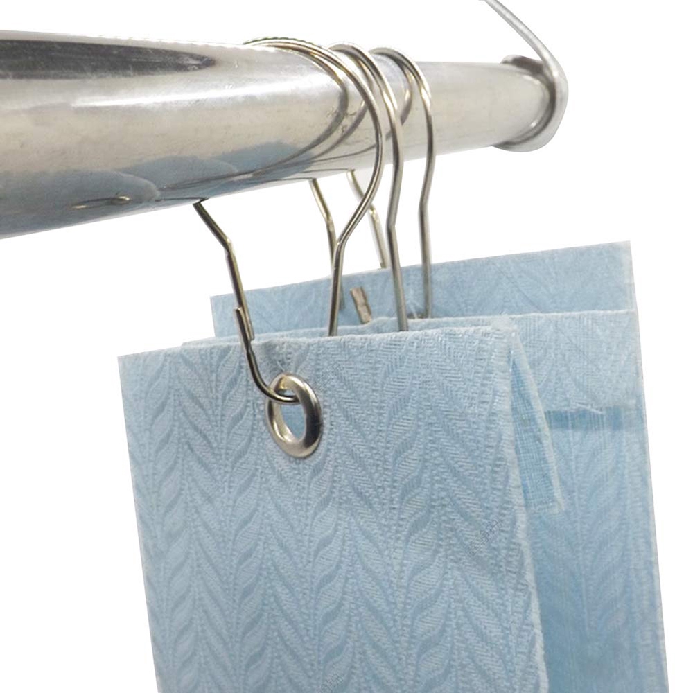 Set 50 Móc Treo Rèm Nhà Tắm Bằng Kim Loại Tiện Dụng