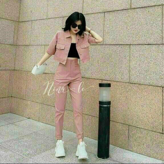 Set đồ nữ đẹp ⚡𝙎𝙄𝙀̂𝙐 𝙎𝘼𝙇𝙀⚡ Set Bộ Vest 3 Món Cá Tính,Chất Coton Lạnh - 90052