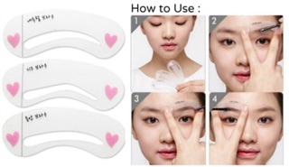 24 Khuôn kẻ chân mày - 3 khung chân mày Maycreate