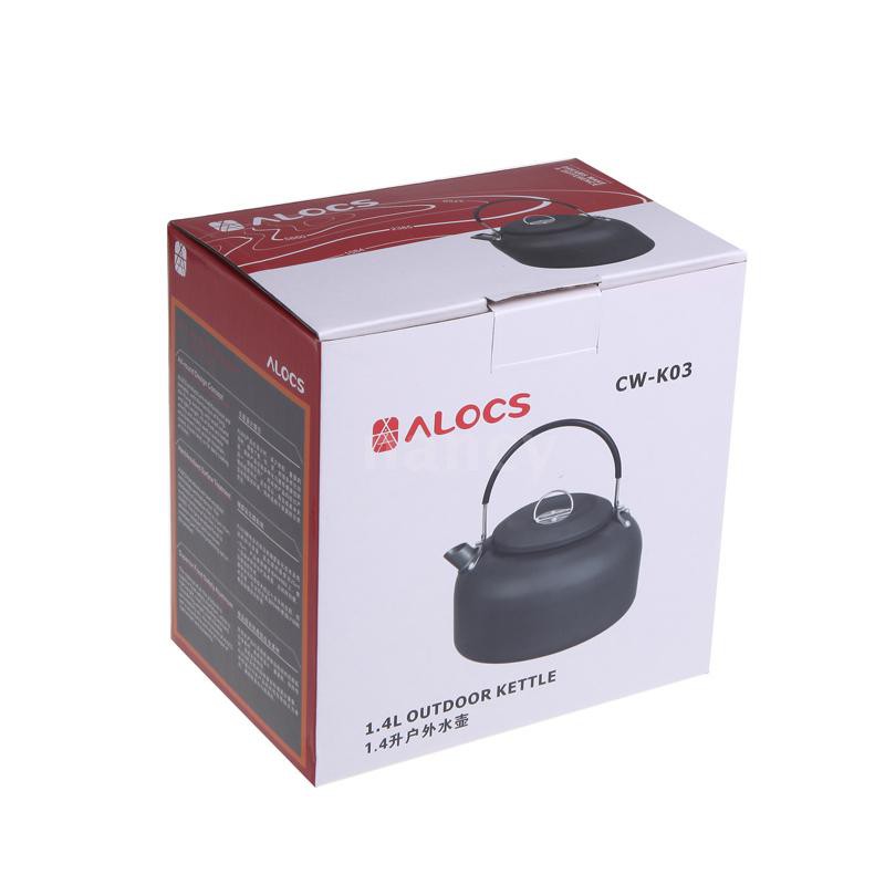 Ấm đun nước Alocs CW-K03 1.4L nấu trà và cà phê bằng nhôm dùng khi cắm trại và đi dã ngoại