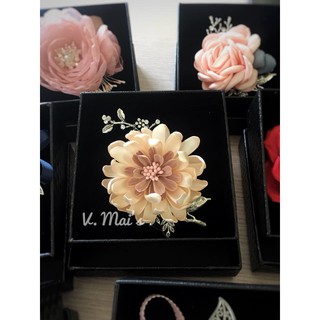 Cài áo handmade_cành hoa cúc