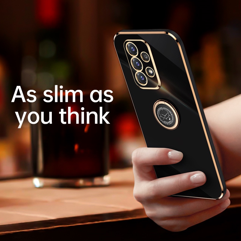 Ốp Điện Thoại Silicone Kèm Móc Xỏ Ngón Cho Samsung Galaxy A53 A05 A73 A33 A13 A23 A52s A52 A03s 4G 5G