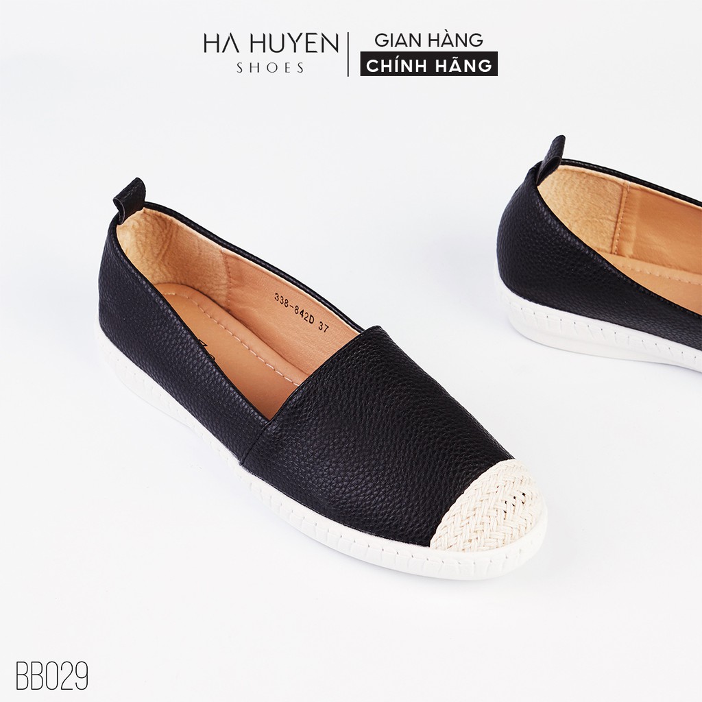 Giày slip on nữ Hà Huyền Shoes mũi len dáng thể thao, năng động - BB029