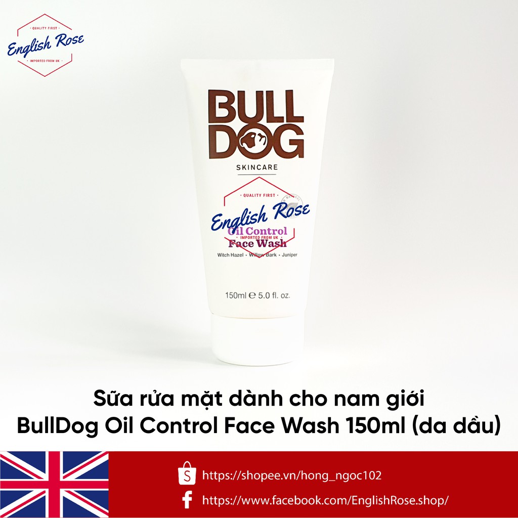Sữa rửa mặt cho nam da dầu Bulldog Oil Control Face Wash 150ml