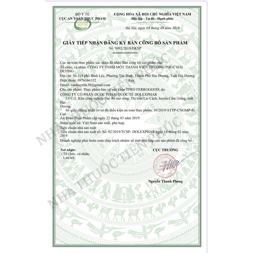 Viên uống bổ sung sắt FERROGOOD bổ máu, cải thiện tình trạng thiếu máu - Hộp 30 viên