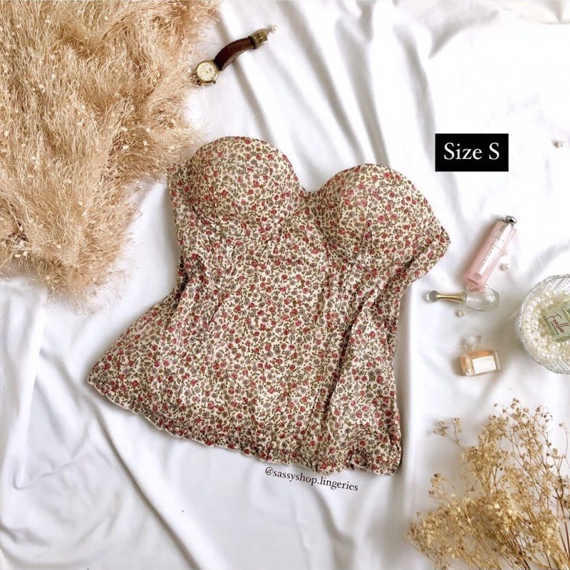 [Xả kho] SASSY Corset hoa nhí/sọc dễ thương có ảnh thật và ảnh feedback của khách
