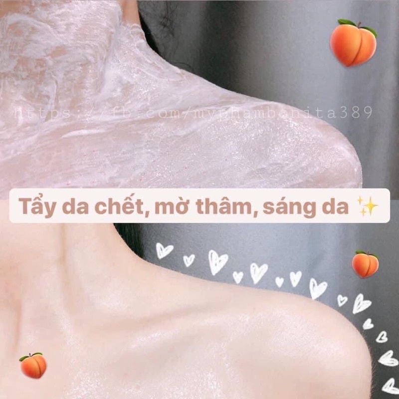 Tẩy da chết body đào heyxi hàng chuẩn nội địa