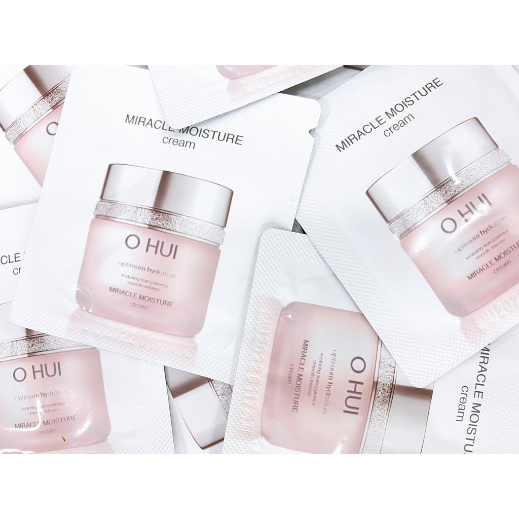 Combo 10 Gói Kem Dưỡng Ohui Hồng Cấp Ẩm Chuyên Sâu, Trắng Hồng, Căng Bóng Và Săn Chắc - OHUI Miracle Moisture Cream