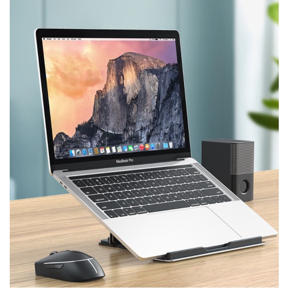 Giá kê đỡ laptop nhôm tản nhiệt macbook, ipad 13 inch, 14 inch, 15.6 inch gấp gọn để bàn cao cấp T8