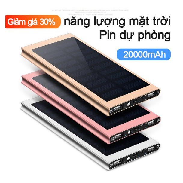 Sạc dự phòng PowerBan_năng lượng mặt trời 20000mah giá rẻ.( mặt trời-xiaomi-10000-không dây-mini-samsung-xạc)03