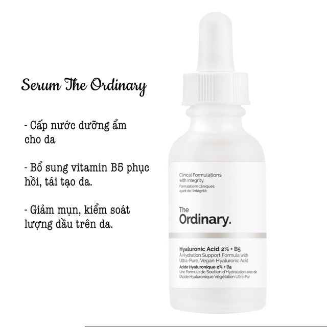 [Bill Canada] The Ordinary Hyaluronic Acid 2% + B5 , Serum The Ordinary cấp ẩm, phục hồi da