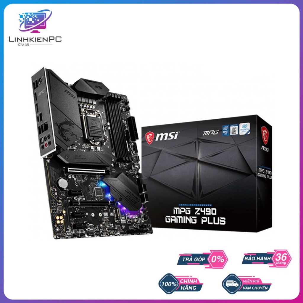 Bo mạch chủ - Mainboard MSI MPG Z490 GAMING PLUS (Intel Z490, Socket 1200, ATX, 4 khe RAM DDR4 - linhkienpcgiatot