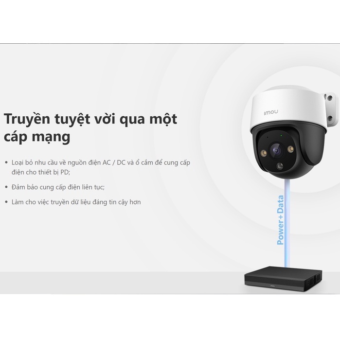 Camera PoE IMOU S41FAP 4MP QHD Quay Quét Ngoài Trời  - 100% Hàng Chính Hãng